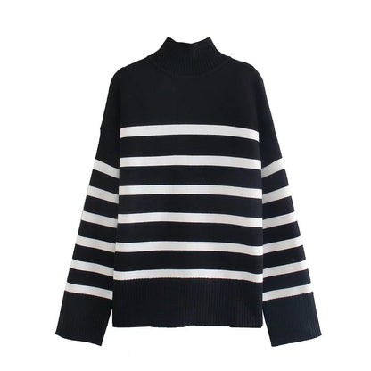 Pull femme rayé décontracté