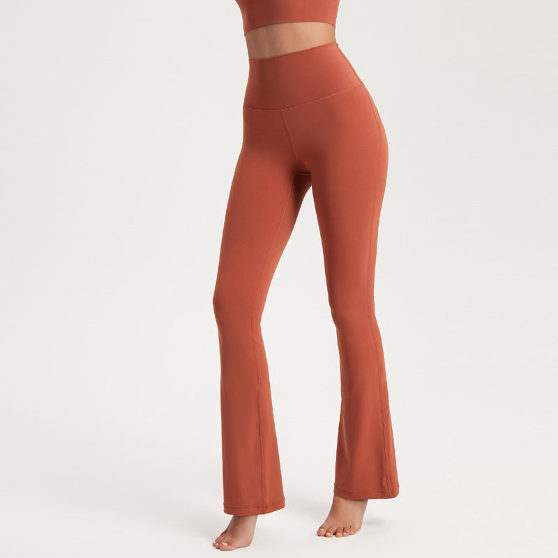 Pantalon de Sport Évasé Taille Haute