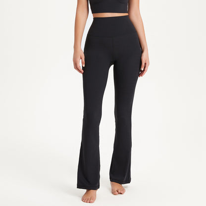Pantalon de Sport Évasé Taille Haute