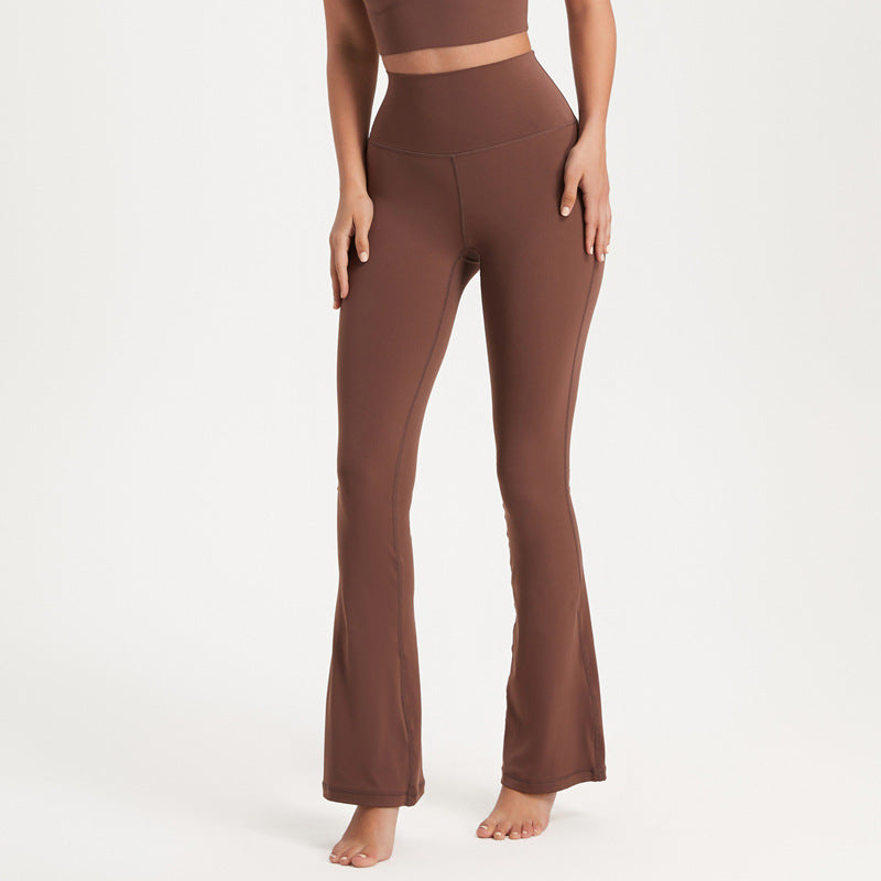 Pantalon de Sport Évasé Taille Haute