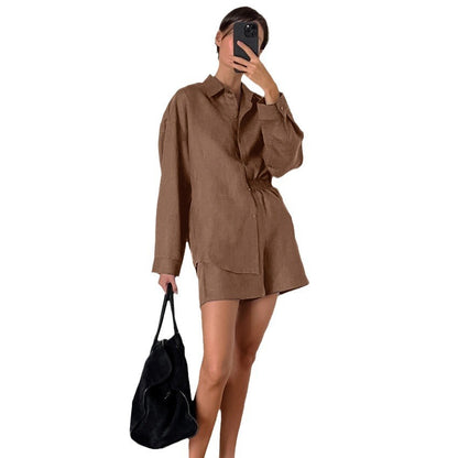 Costume décontracté femme taille haute