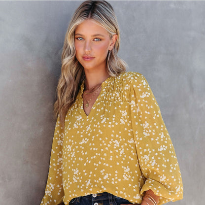 Top jaune chic manches longues