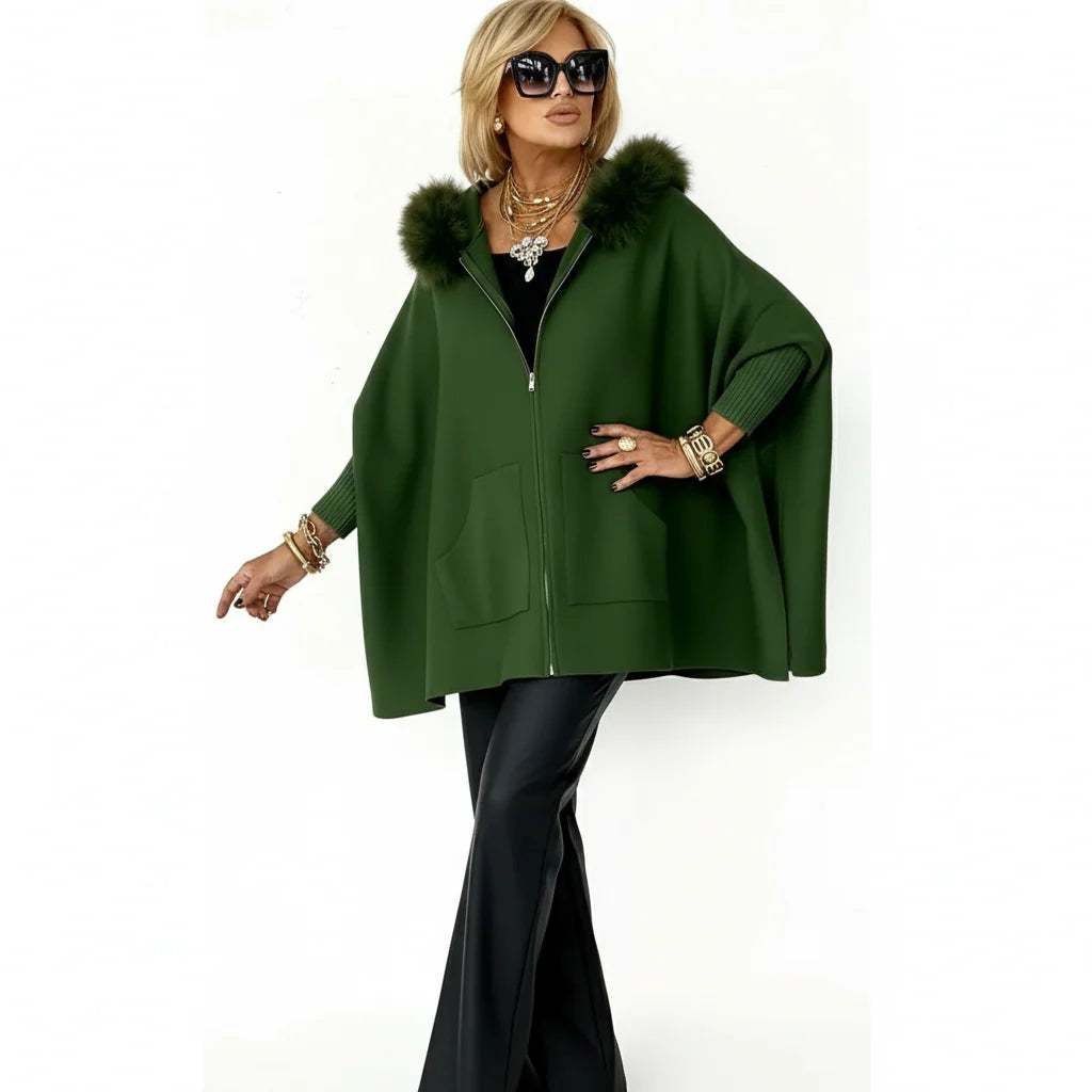 Veste à capuche en fourrure