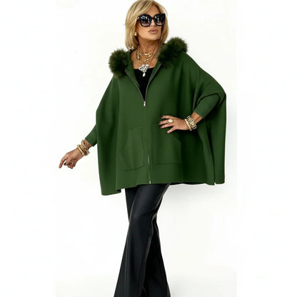 Veste à capuche en fourrure