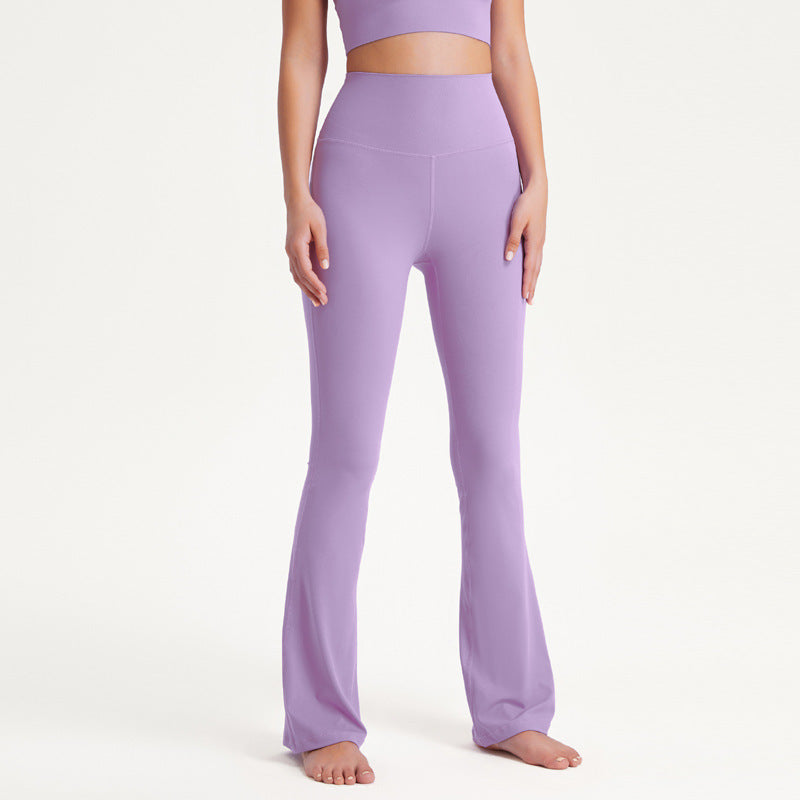 Pantalon de Sport Évasé Taille Haute