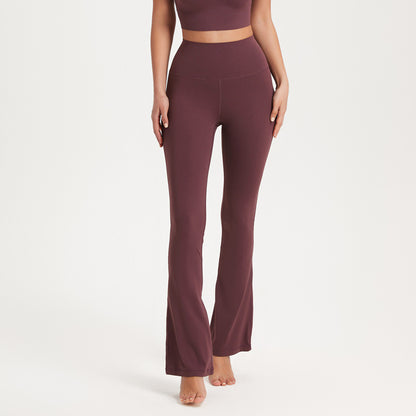 Pantalon de Sport Évasé Taille Haute