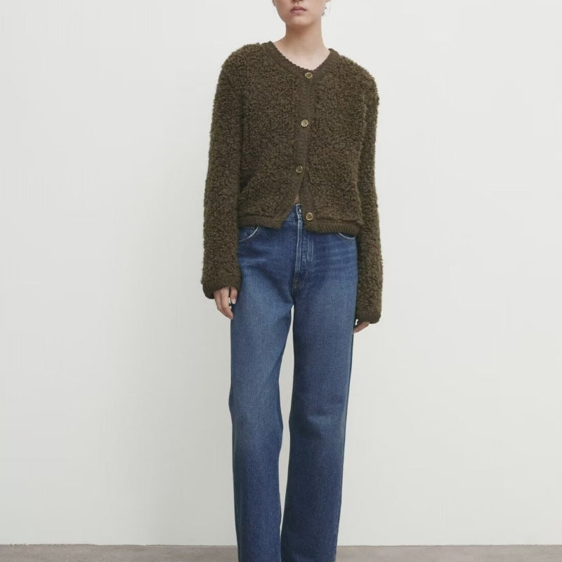 Cardigan en maille Terry avec boutons