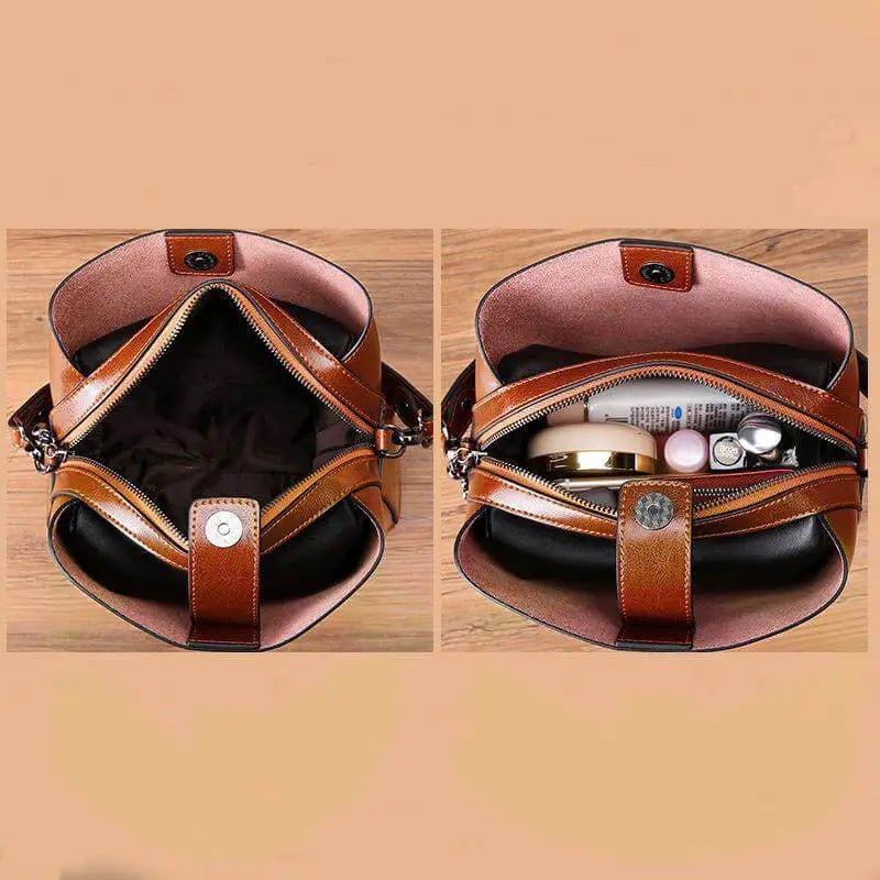 Petit Sac Bandoulière Femme Cuir Marron